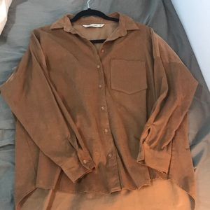 Corduroy button down from Zara